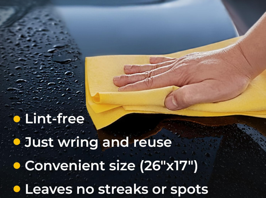 Car Drying Chamois Towel 26″x17″ PVA Premium Shammy Absorbent Streak Free Soft
