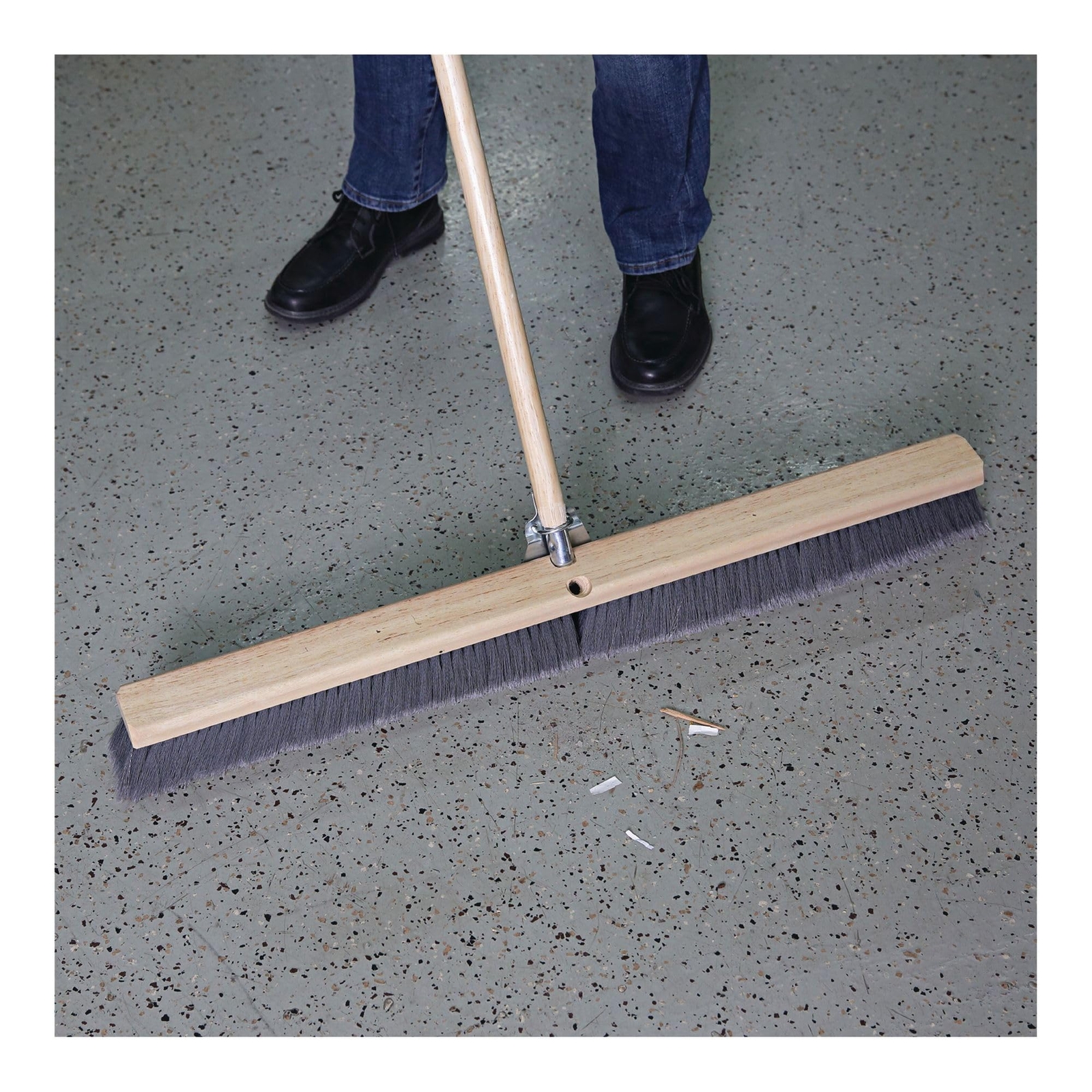 Bwk20436 3 In. Flagged Polypropylene Bristles 36 In. Brush Floor Brush Head Gray