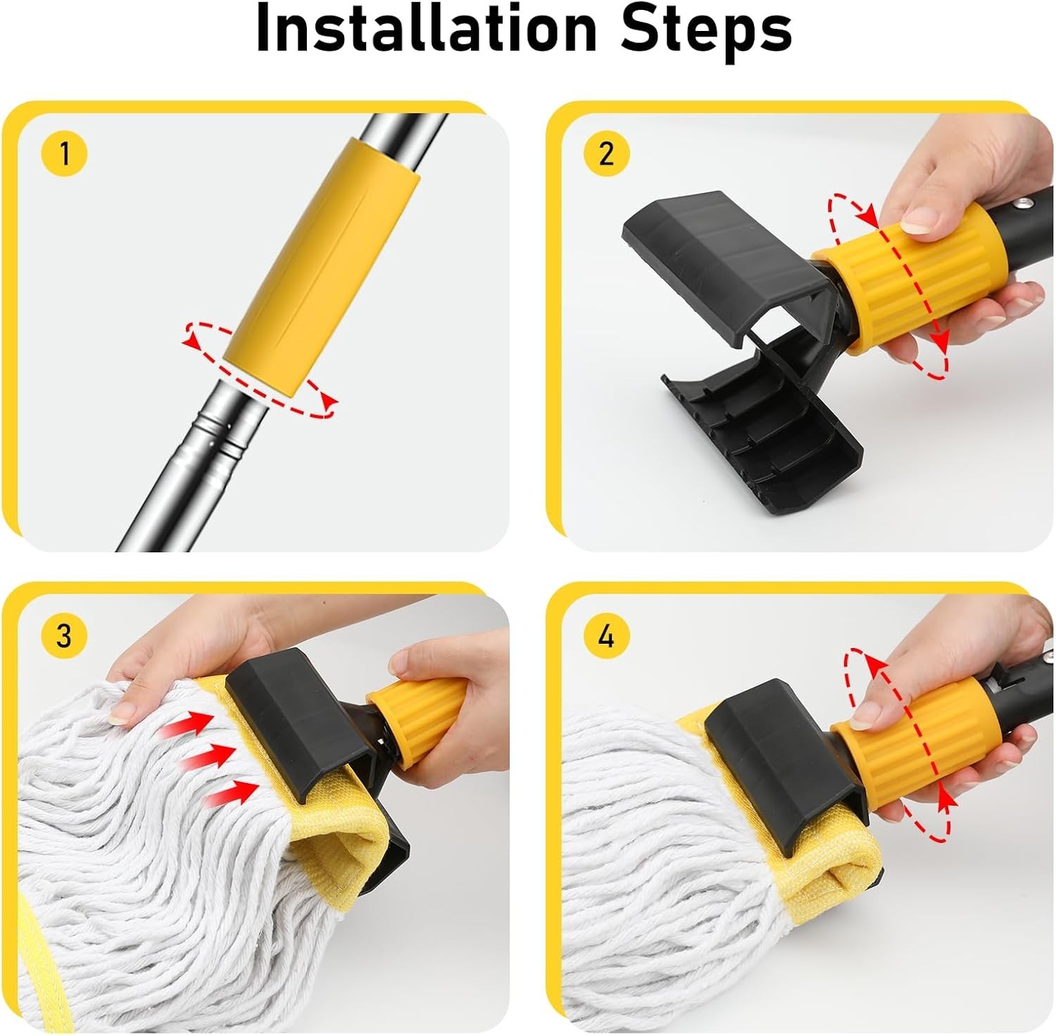 Professional Commercial Mop Industrial Heavy Duty Mop with Long Handle ,Wet