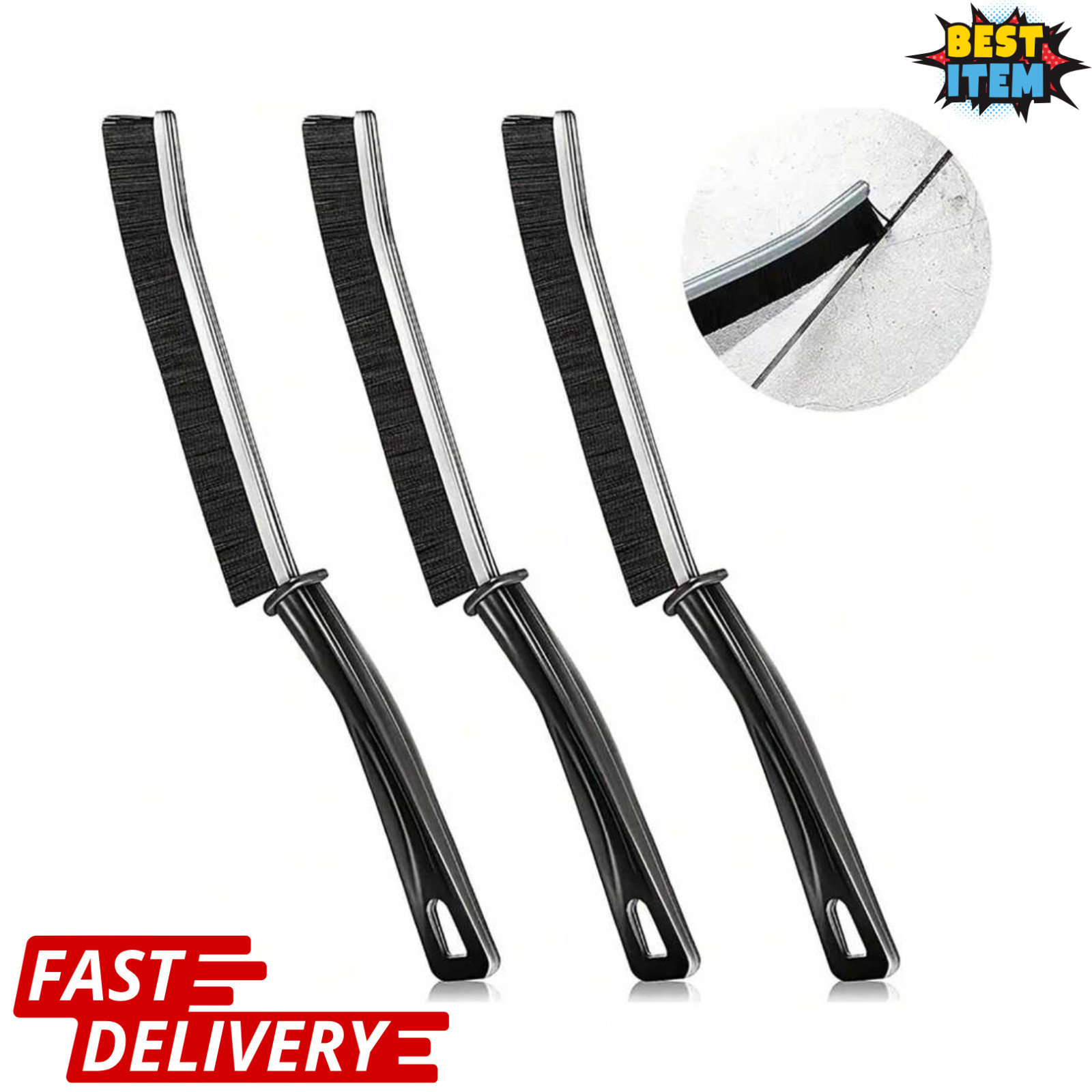 6pcs Grout Cleaner Hard-Bristled Crevice Cleaning Brush Scrub Brush Deep Tile US