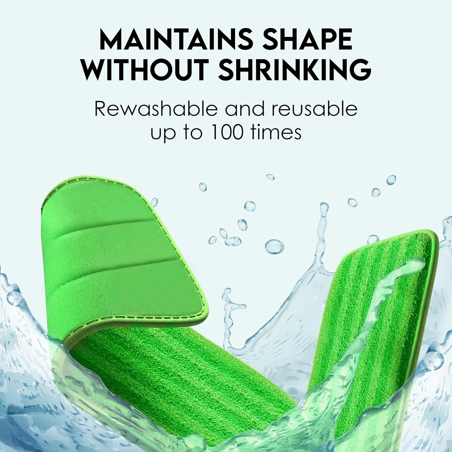 18″ Microfiber Mop Pads 4 Pack, Reusable Washable Cloth Mop Head Replacements