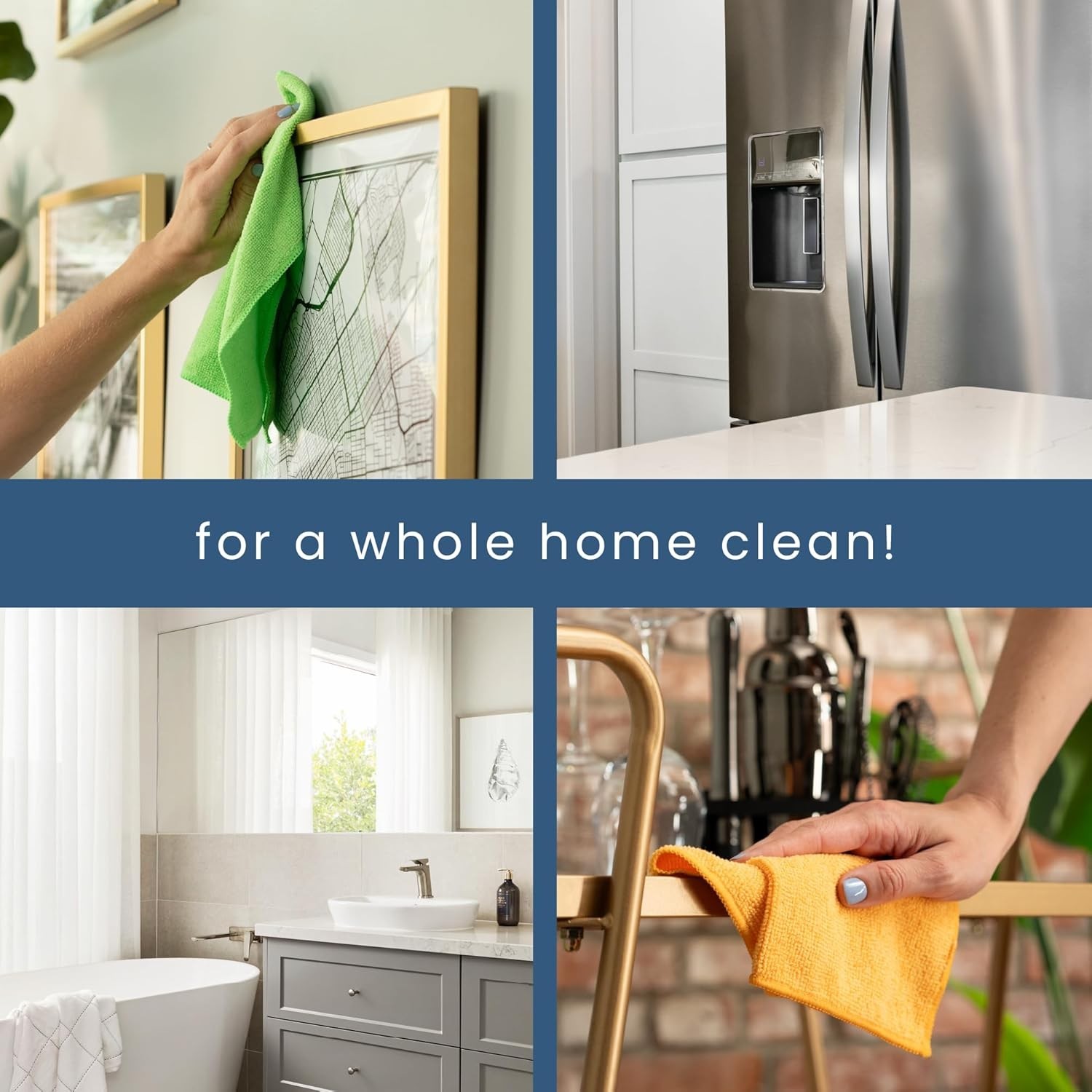 50 Microfiber Cleaning Cloths, Assorted Colors – Perfect for Every Cleaning Task