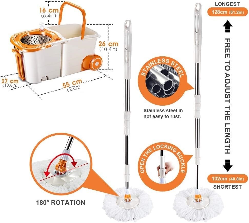 Sistema Moderno De.Trapeador Cubeta – Sistema de Limpieza de Piso de Cubo Fáci