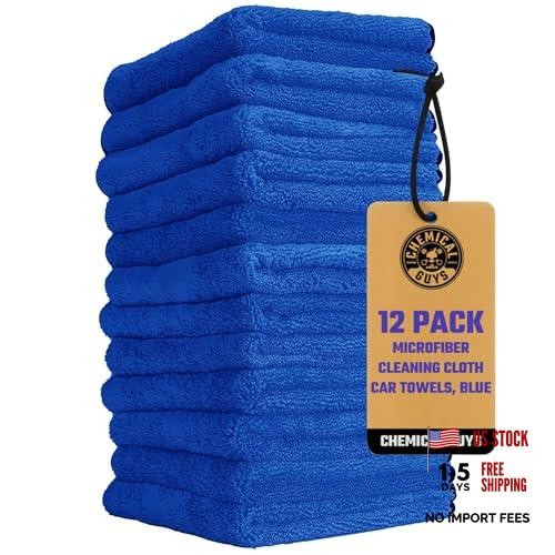 Professional Grade Premium Microfiber Towels for Cars, 16″ x 16″, Ultra Blue