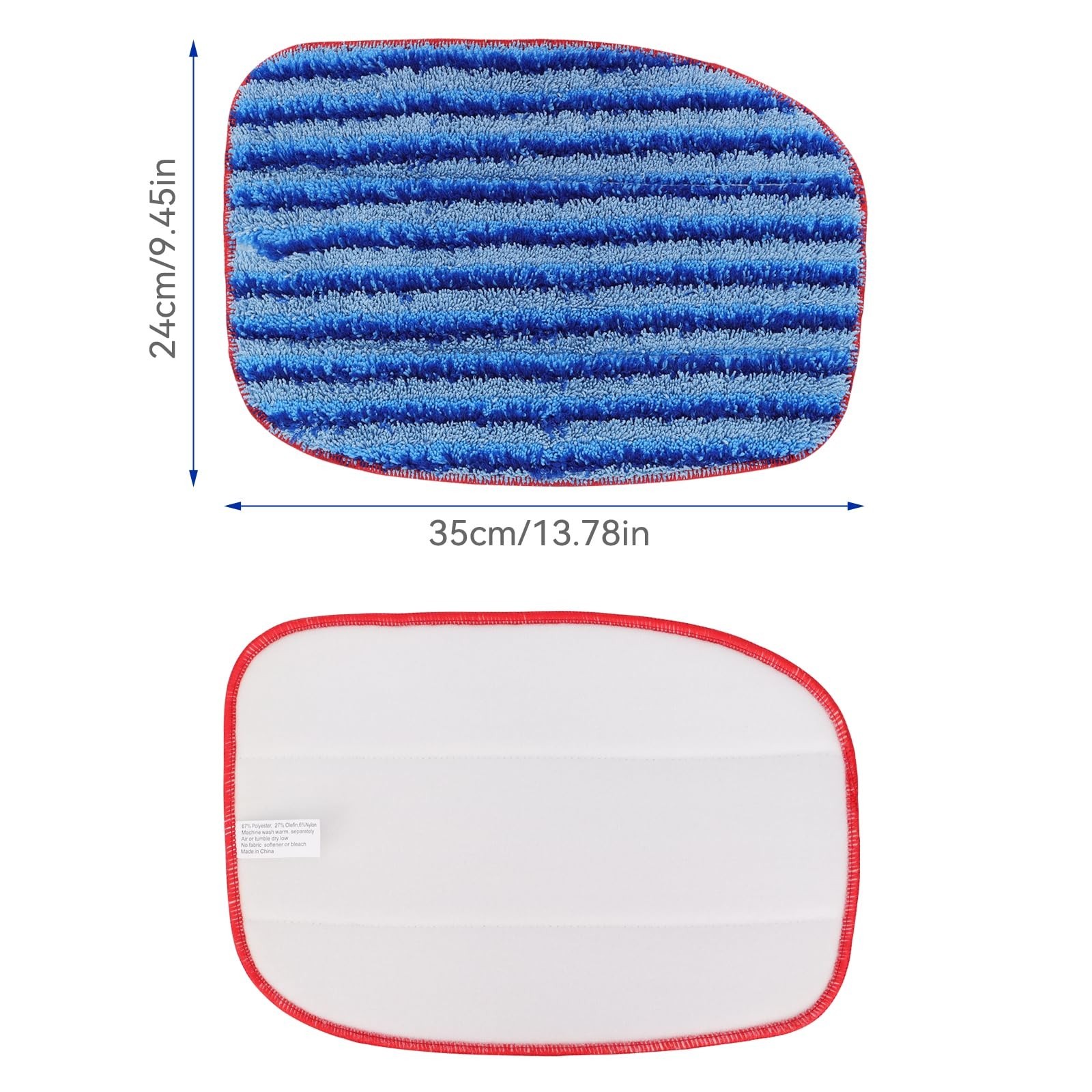 6 Pack Microfiber Steam Mop Pads – Reusable & Washable Replacement for MC1375, M