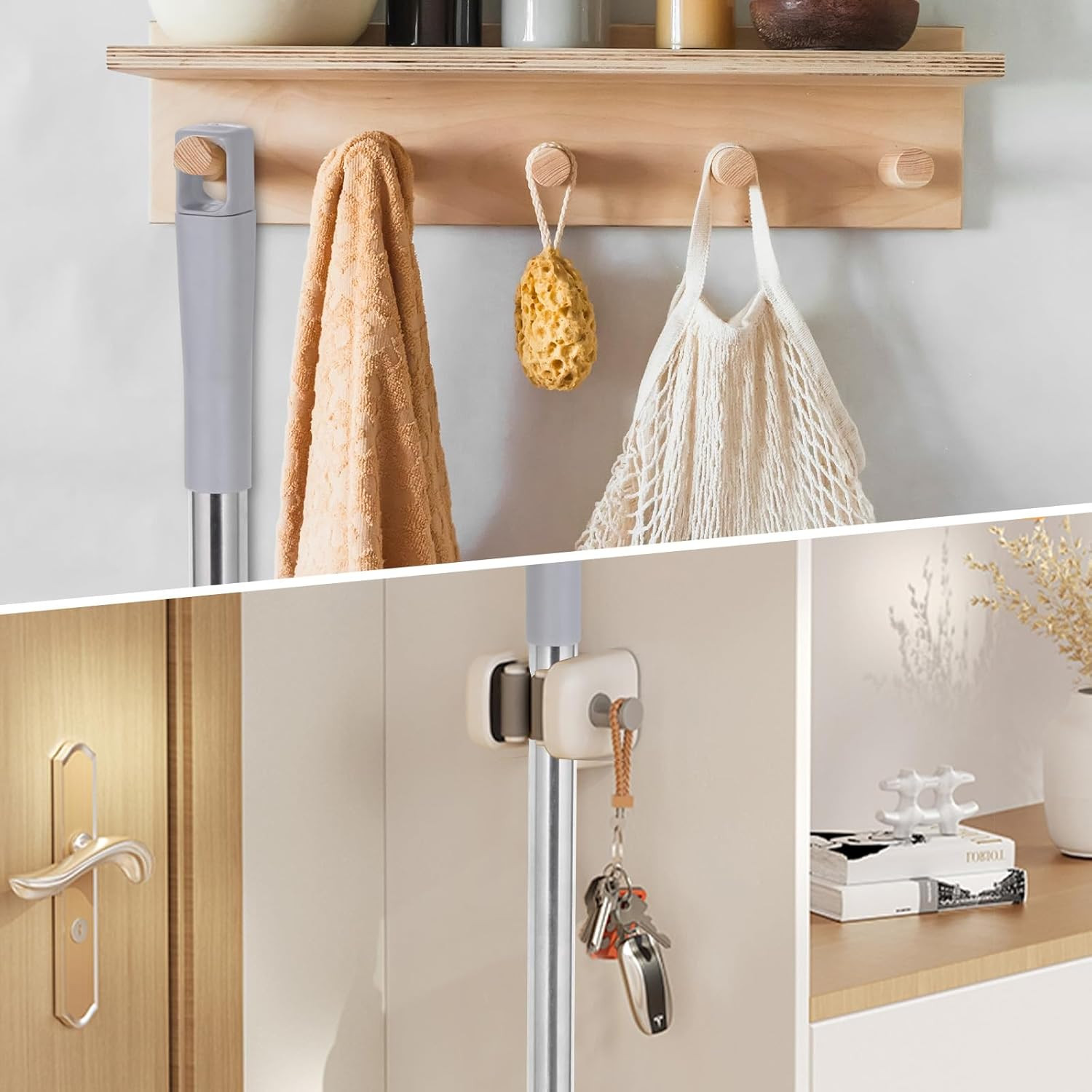 Heavy Duty Angle Broom 58″ Steel Handle, Wide Head, 1 or 4 Pack Outdoor/Indoor