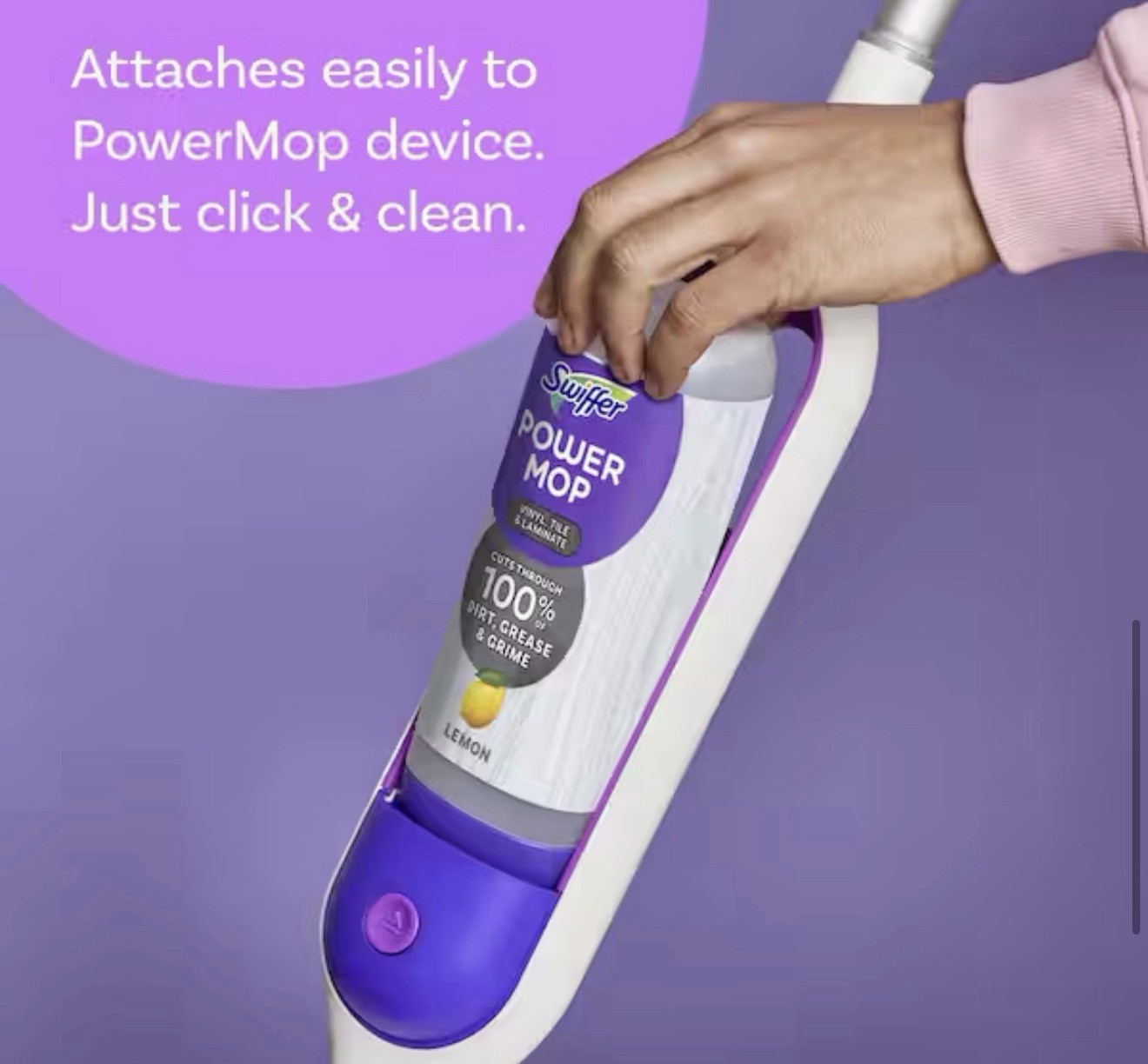 Swiffer Power Mop Refill Solution, Lemon Scent, 25.3oz X 2