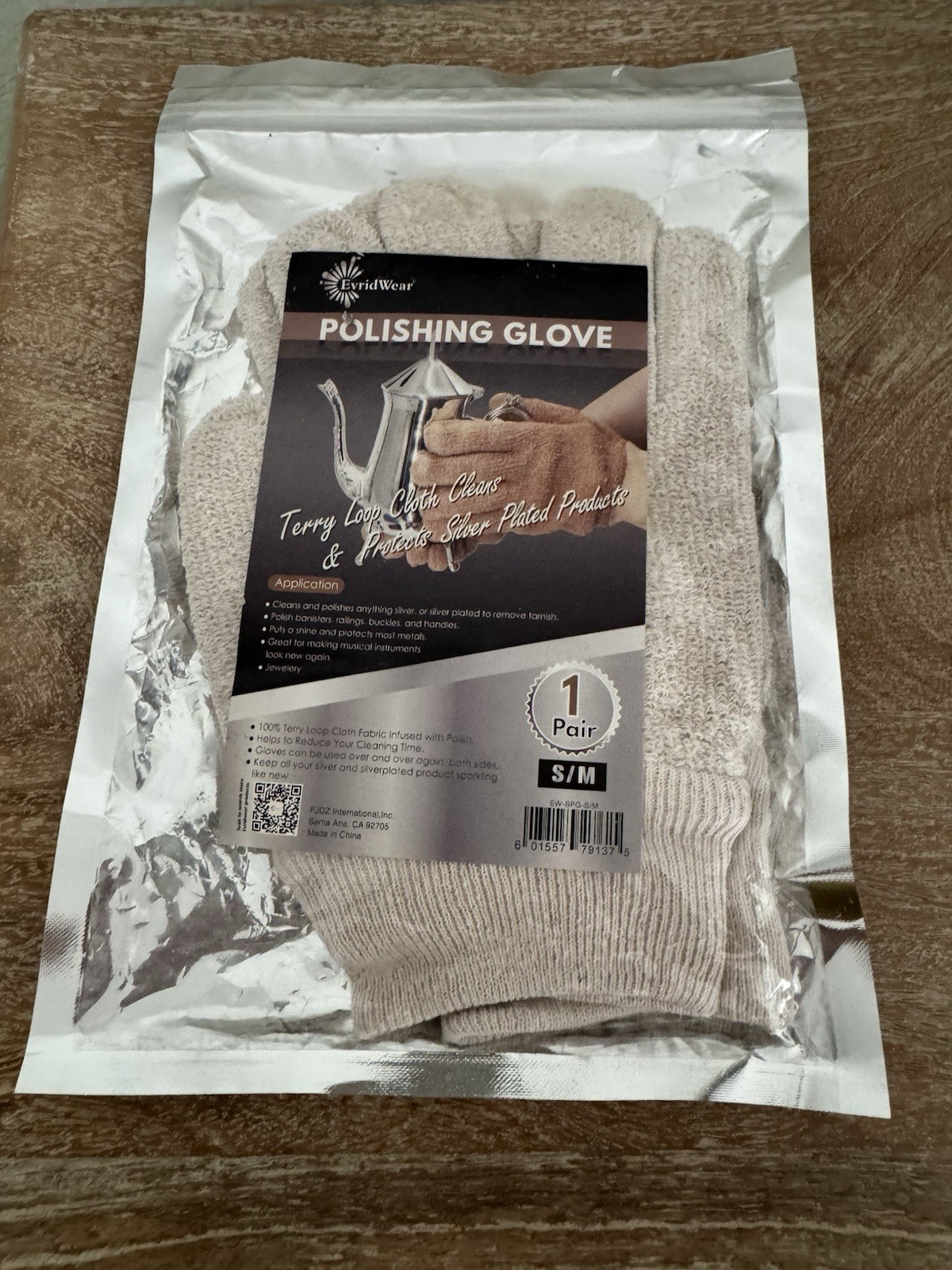 EvridWear Silver Polishing Gloves Polish Small/ Medium