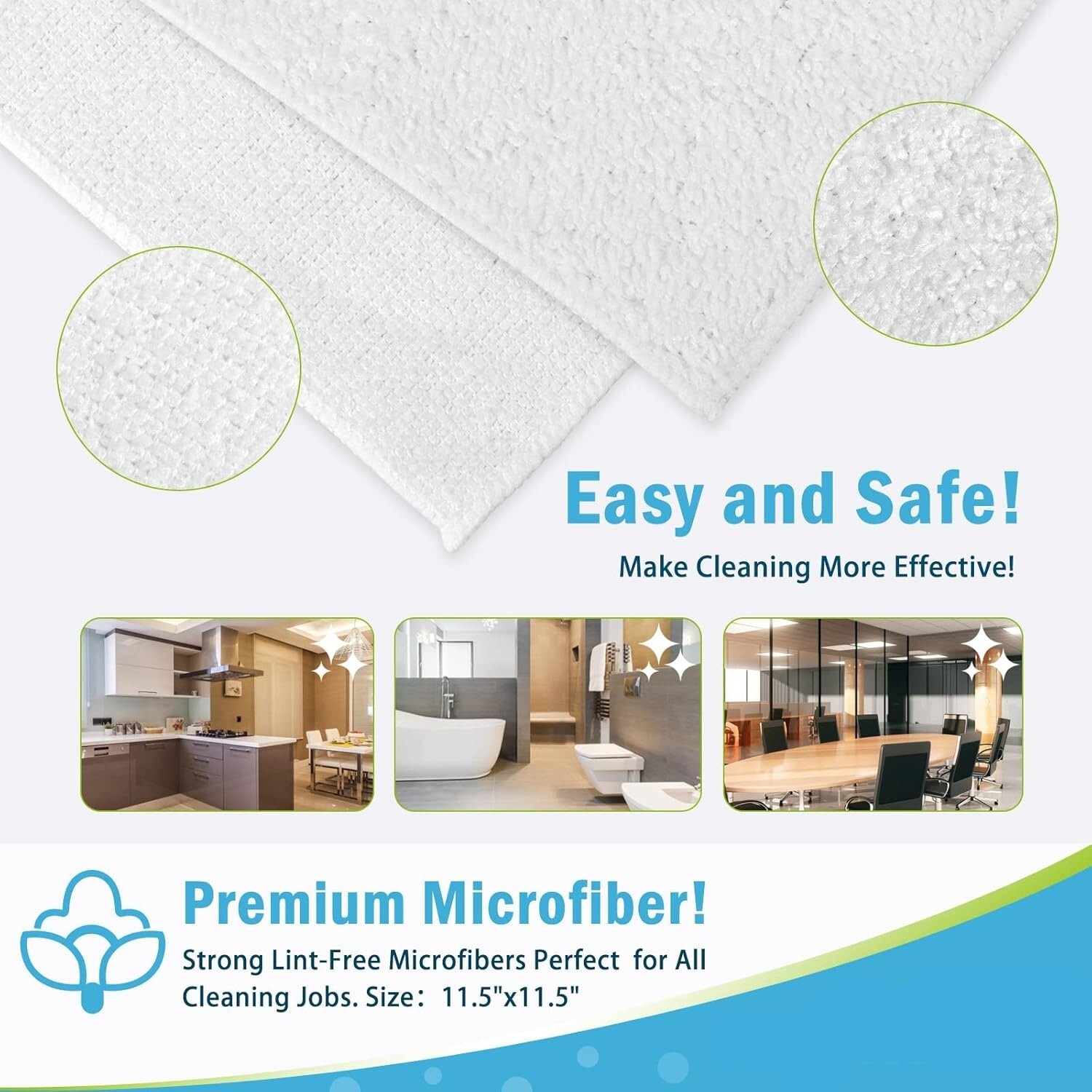 lot Toallas De Limpieza De Microfibra Reutilizables Paños De Cocina Absorbentes