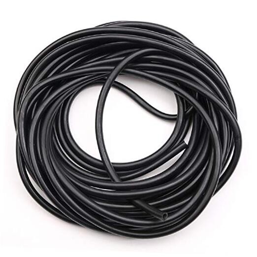 10FT Black Latex Rubber Tubing,3/8in OD 1/4in ID Black ONE Continuous Piece