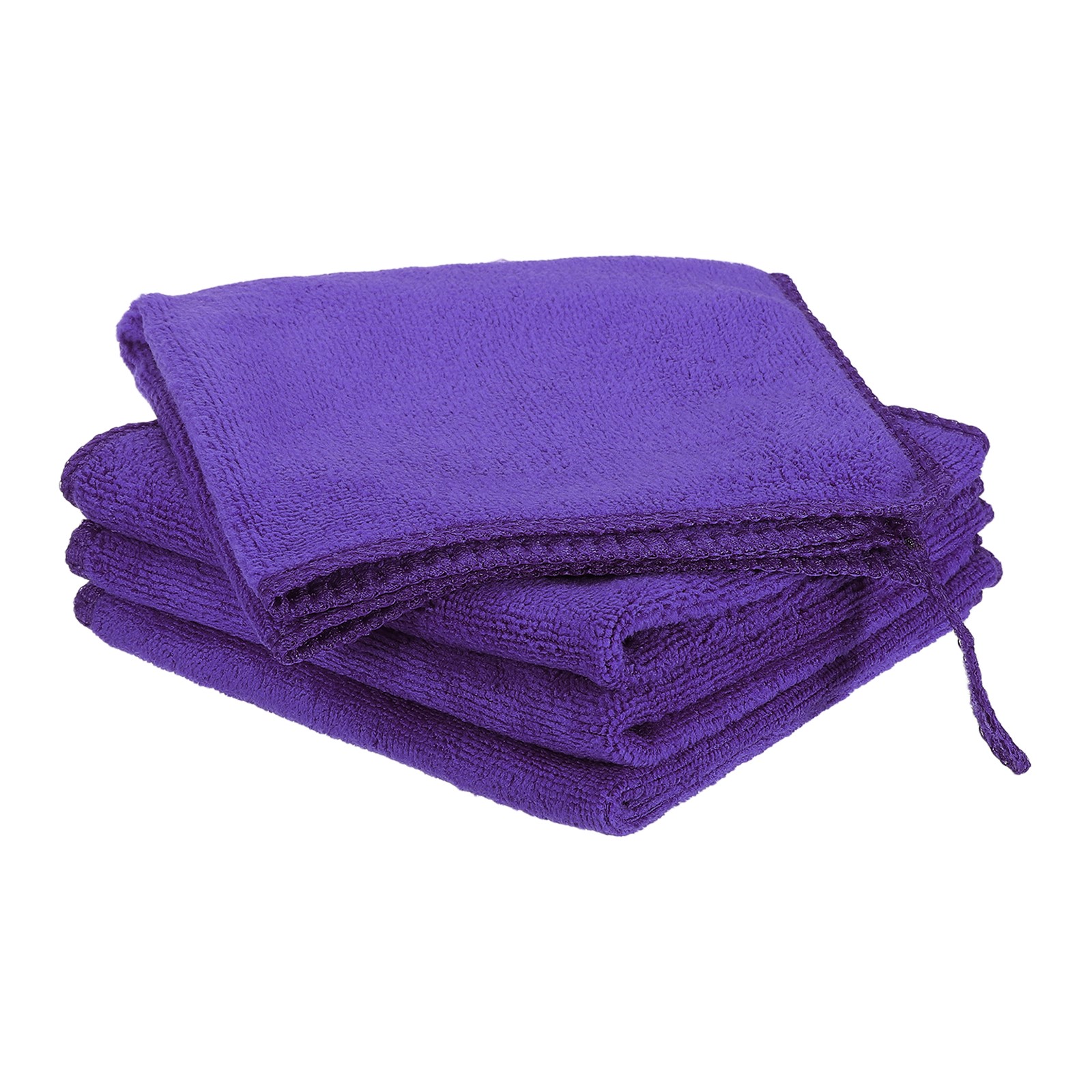 4pcs 12″ x 12″ Microfiber Cleaning Cloth Absorbent with Hook Purple