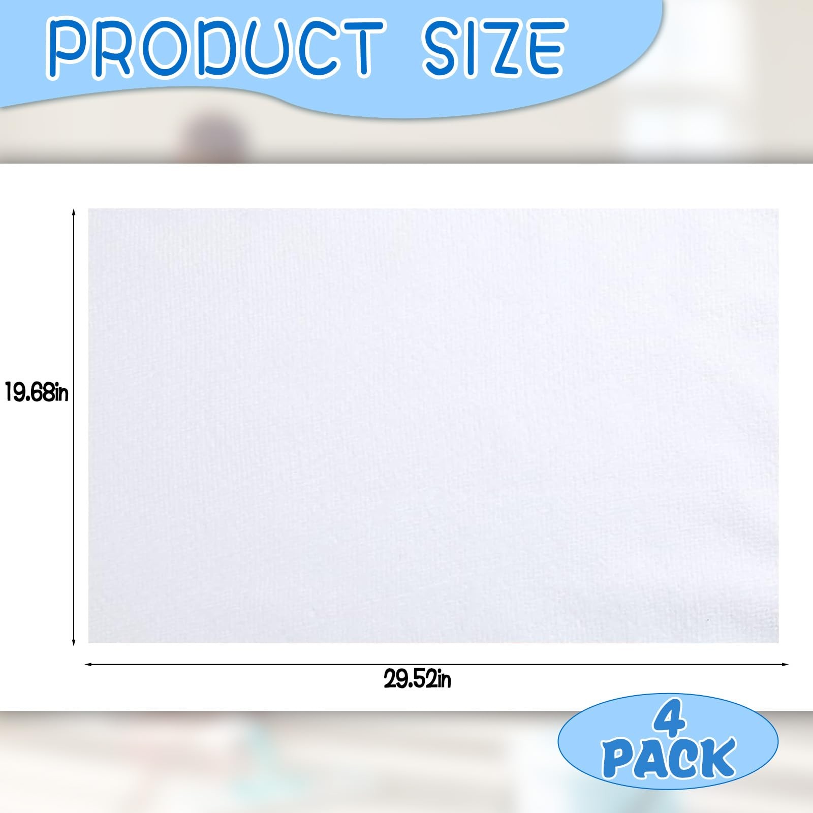 4 Pack Extra Large Microfiber Cleaning Cloths 20″x30″, Lint-Reusable Towels f…