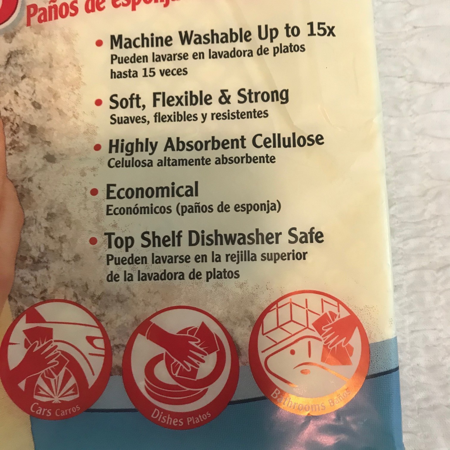 2 Pack Flat Sponge Cloth Reusable Flexible Washable Absorbent 7.8″x 7.1″ Germany