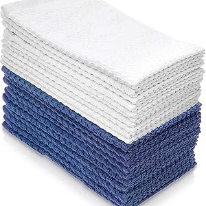 Simpli-Magic Cotton Hand Towels, 12 Pack, 16” x 27”, Blue