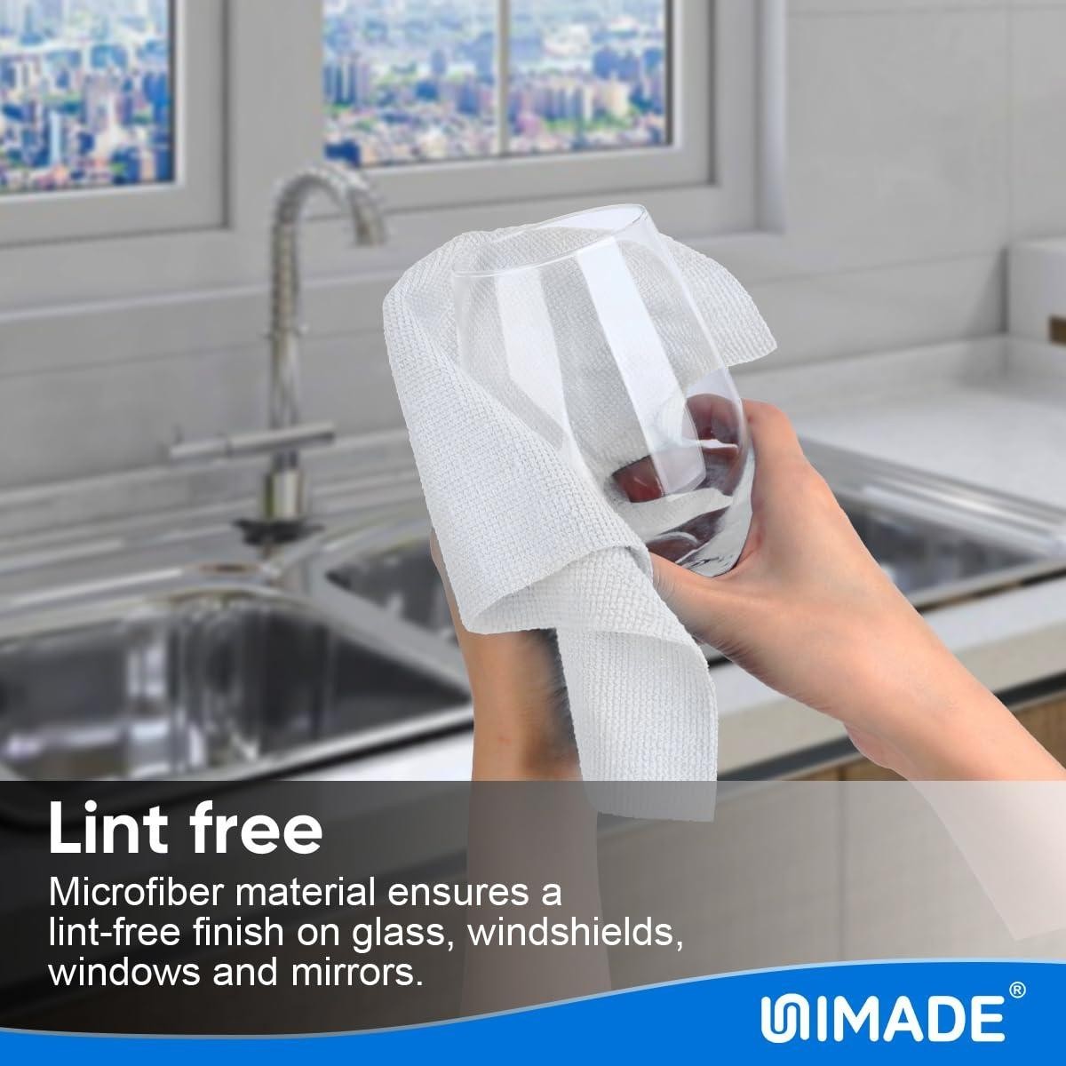 10 Pack Microfiber Cleaning Cloths 11.5×11.5 – Lint Free Towels Car Kitchen Shop