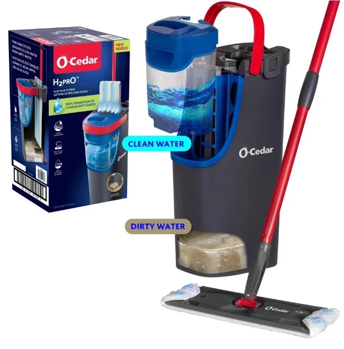 O-Cedar H2prO Microfiber Flat Mop System – New