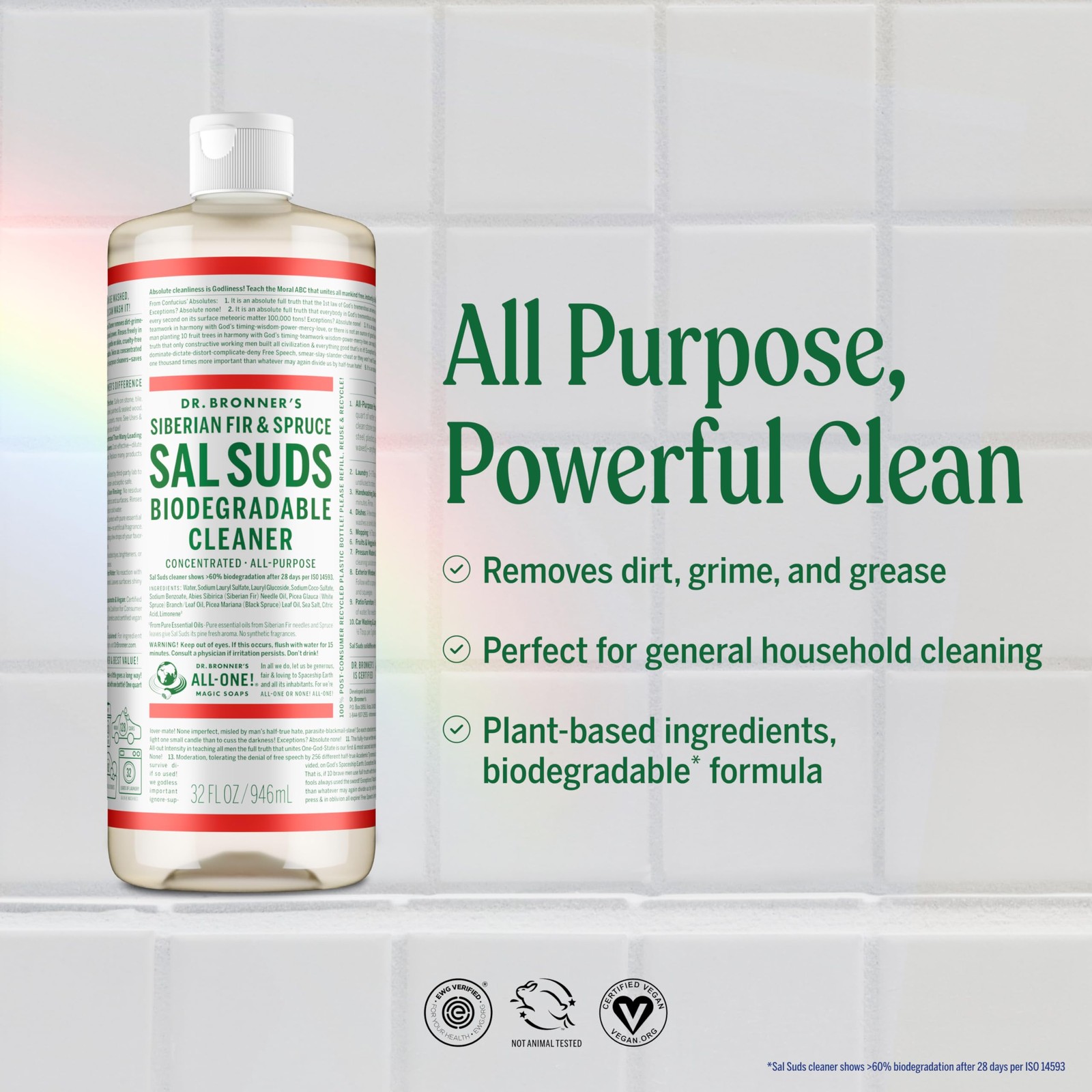 Dr. Bronner’s Sal Suds Biodegradable Cleaner (16 Ounce, 16 Fl Oz (Pack of 2)