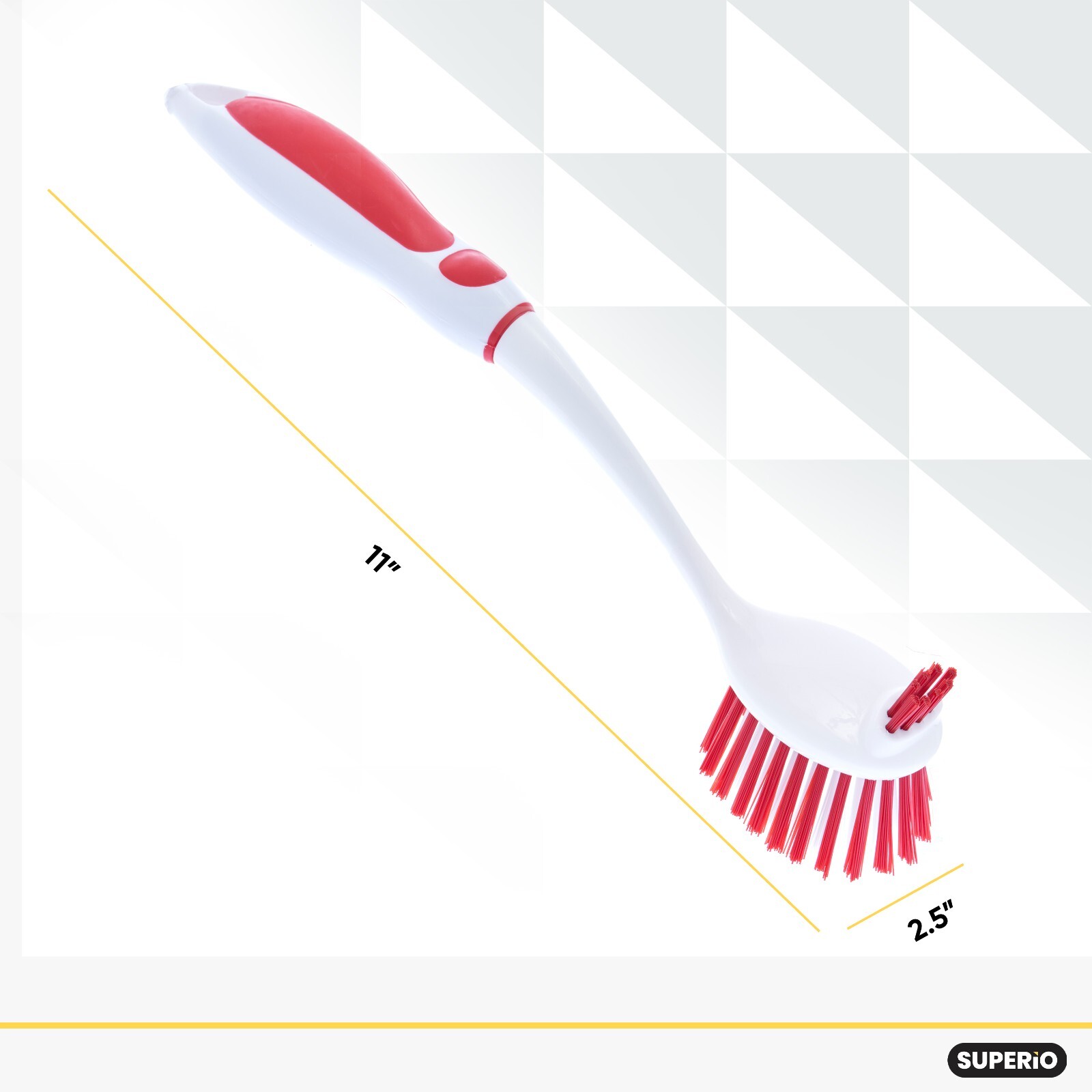 Superio 2 Pack Dish Washing Scrubber and Vegetable Brush 2 Sided Bristles