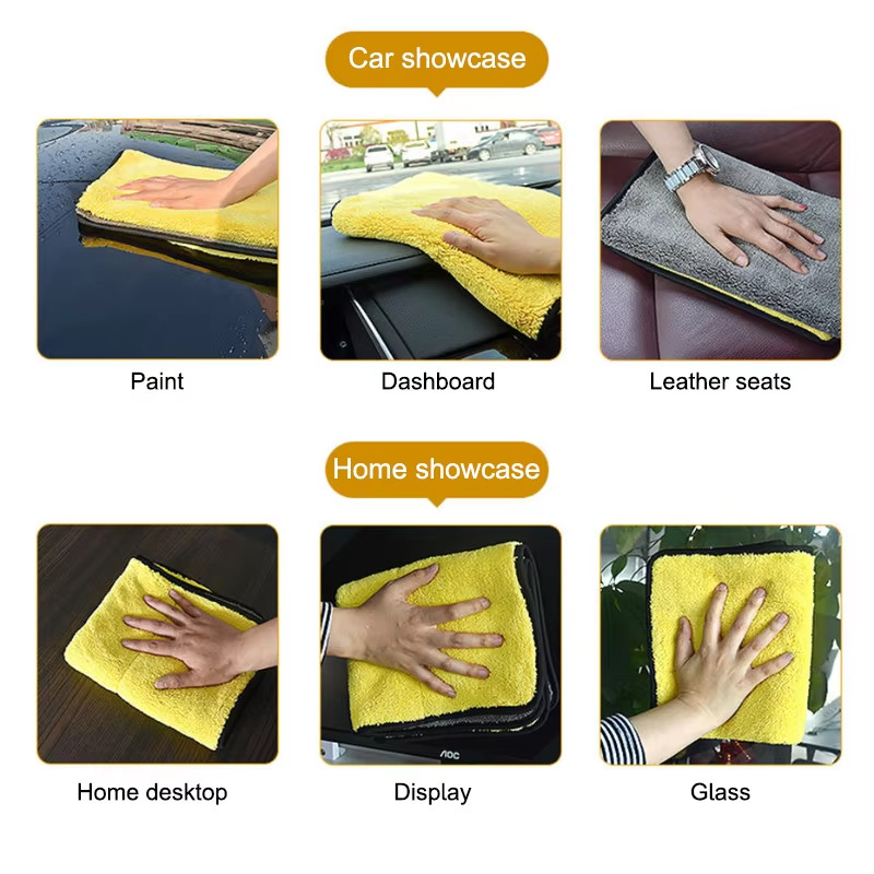 30X60CM Microfiber Car Wash Drying Towel Absorbent Detailing Cleaning Cloth