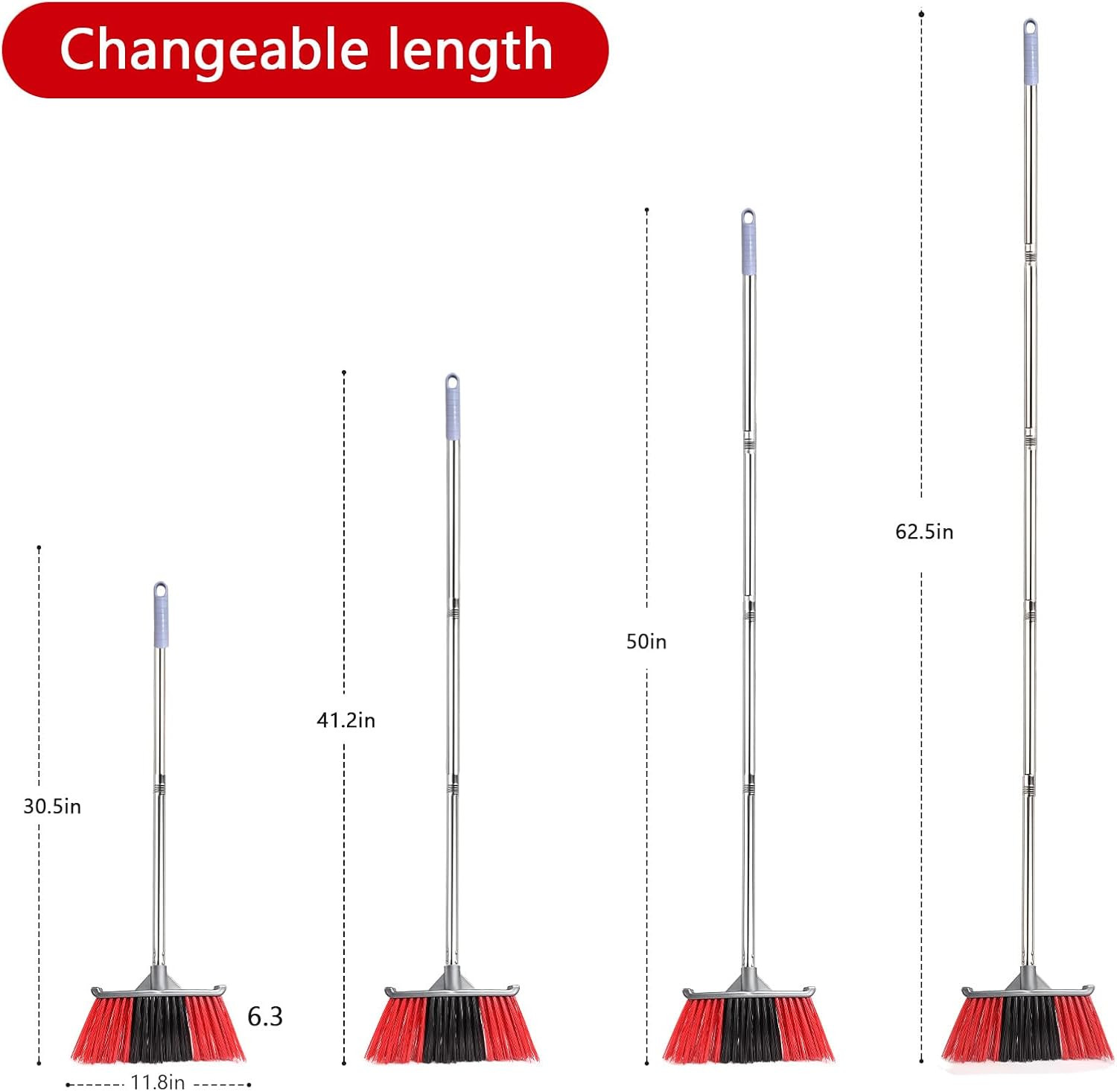 Outdoor Broom, Outside Heavy Duty Brooms for Sweeping Outdoor, Floor Broom is Ap