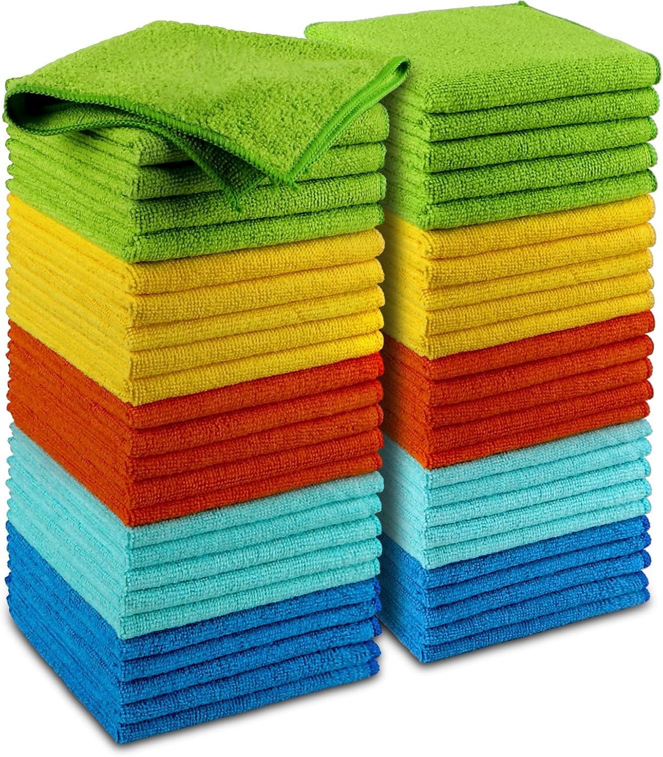 Microfiber Cleaning Cloths 50 Pack 12×12 Car Home Kitchen Towels Cloth