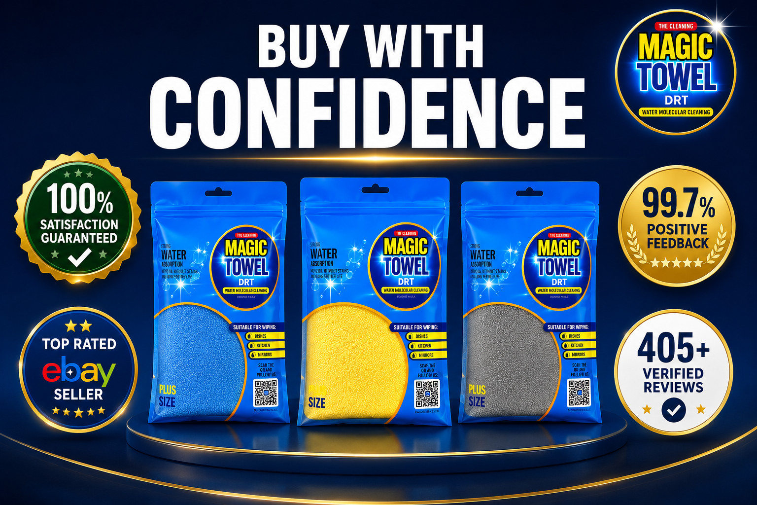The Cleaning Magic Towel – PVA Micro Cloth- Ultra Absorbent, Lint-Free, Multiuso