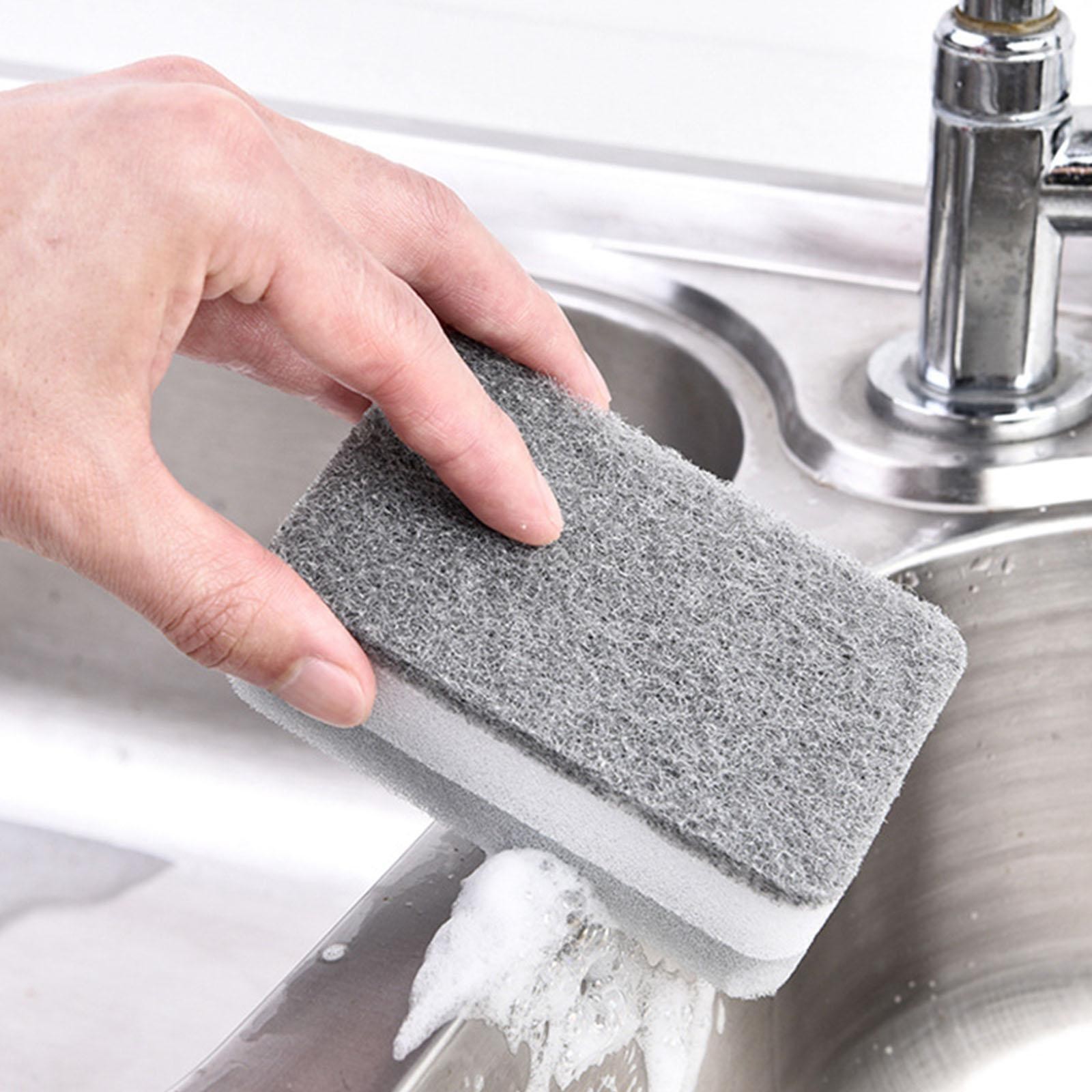 NEW 1Pc Dish Sponge For Heavy Duty Scrub Sponges ual-Sided Sponge Kitchen