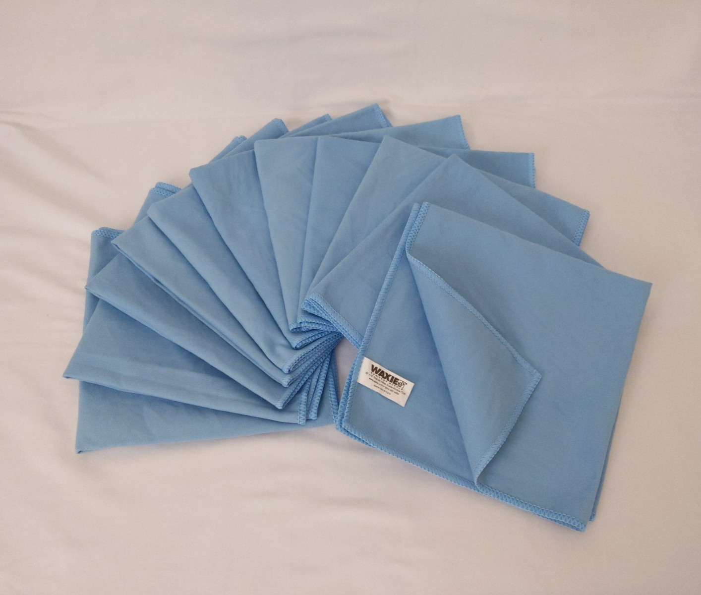 Waxie Blue Microfiber Suede Window Cloth 11 Pcs 16″ X 16″ 770410 Square