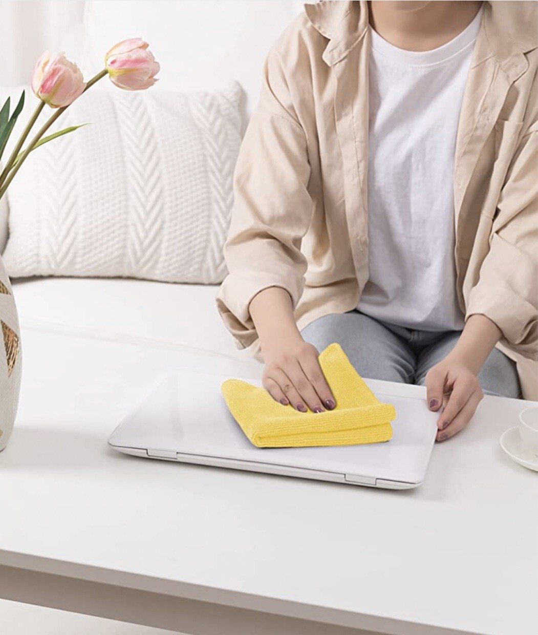 Microfiber Cleaning Cloth Pack of 12: Size 12.6″ x 12.6″ Ultra Soft