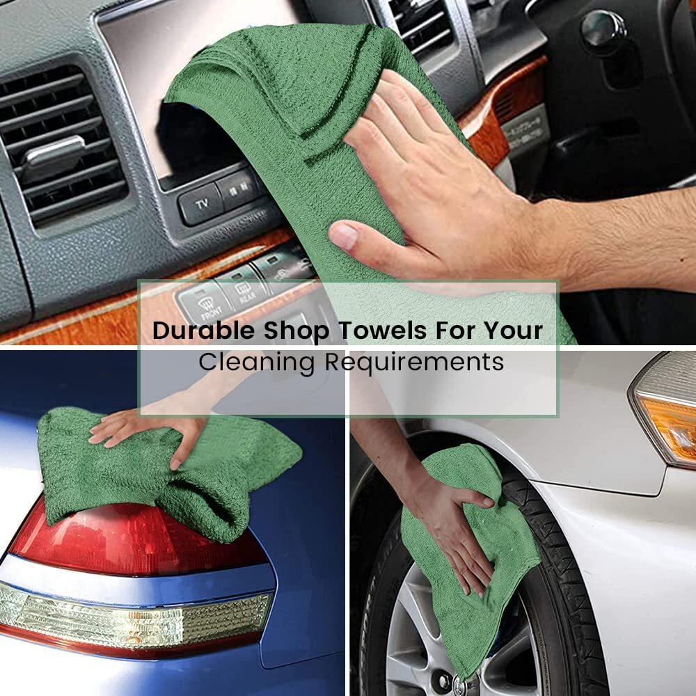 Terry Bar Mop Towels Green value Pack Of 60 Size 14″x17″ “ Absorbent And Durab