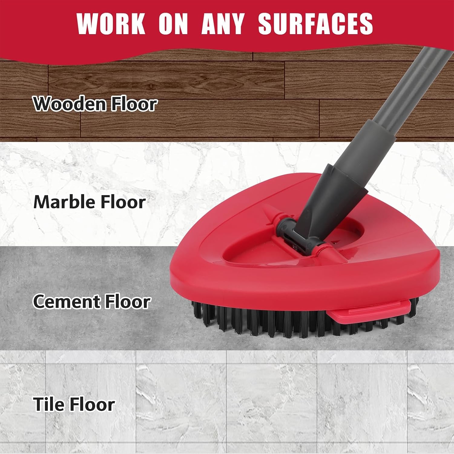 2 Pack Scrub Brush Replacement Head for O Cedar EasyWrin Spin Mop 1 Tank System,