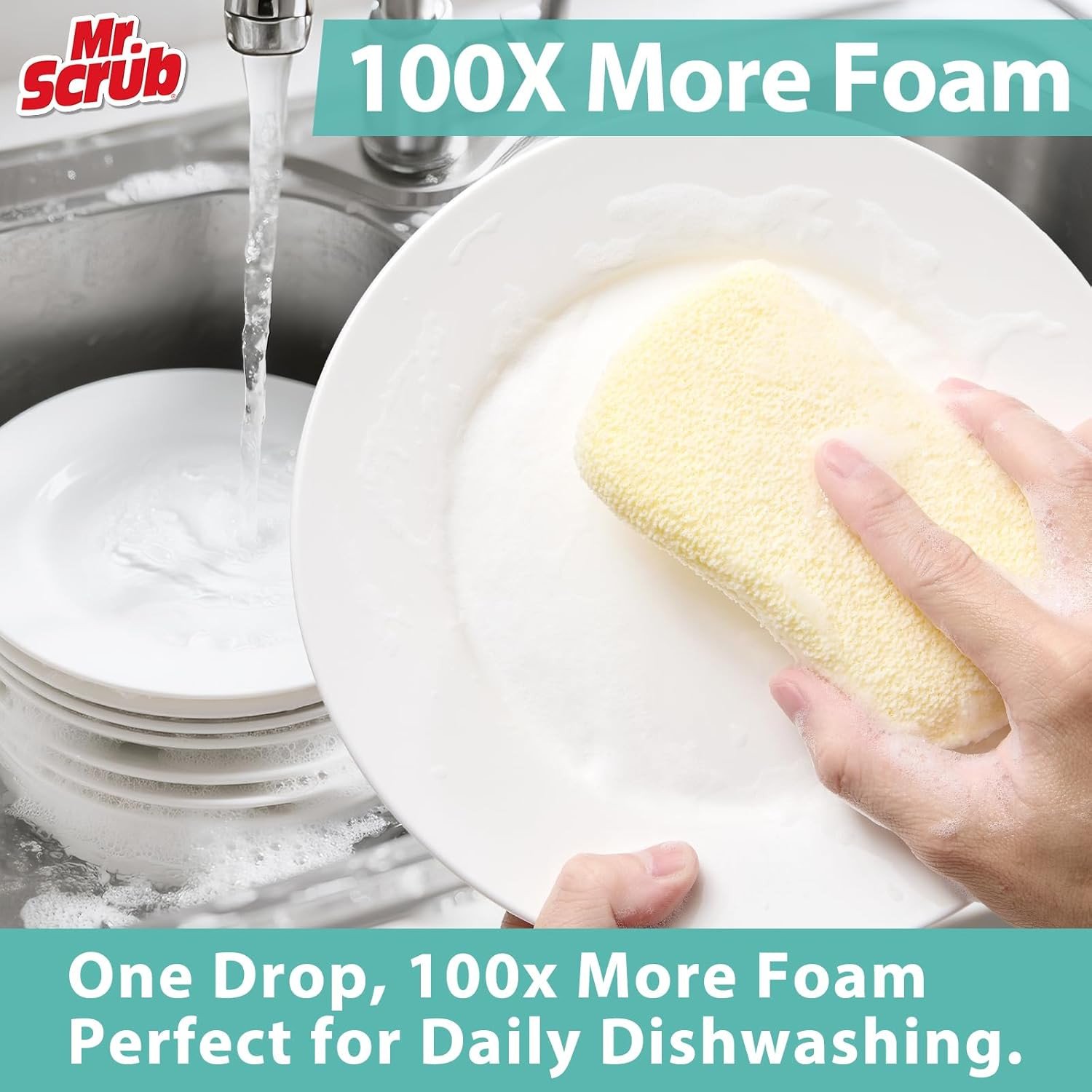 Sponges Kitchen Scrub Dish Sponge Scouring Pad, 12 Pack Cleaning Brush Scrubber