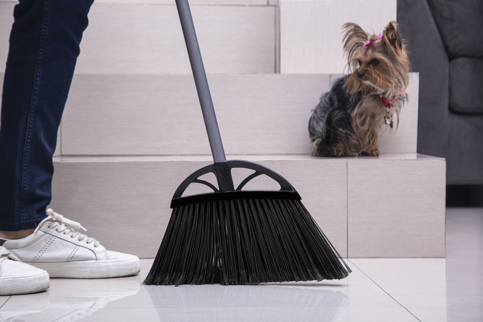XL Angle Broom, 13 in, Black, 1 Count