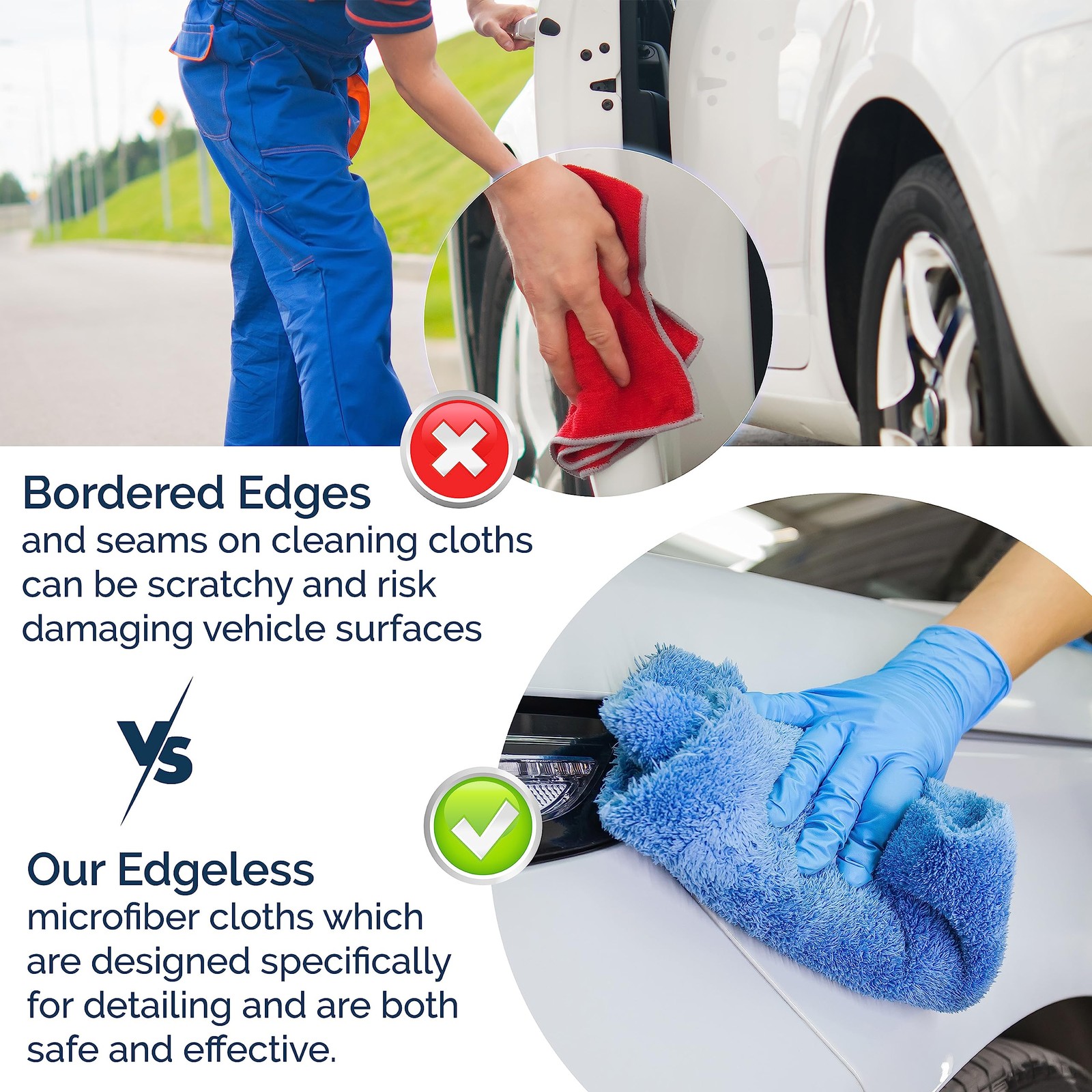 E Microfiber Cleaning Cloth 6 Pack Borderless Microfiber Towels Cleaning Rags Fo