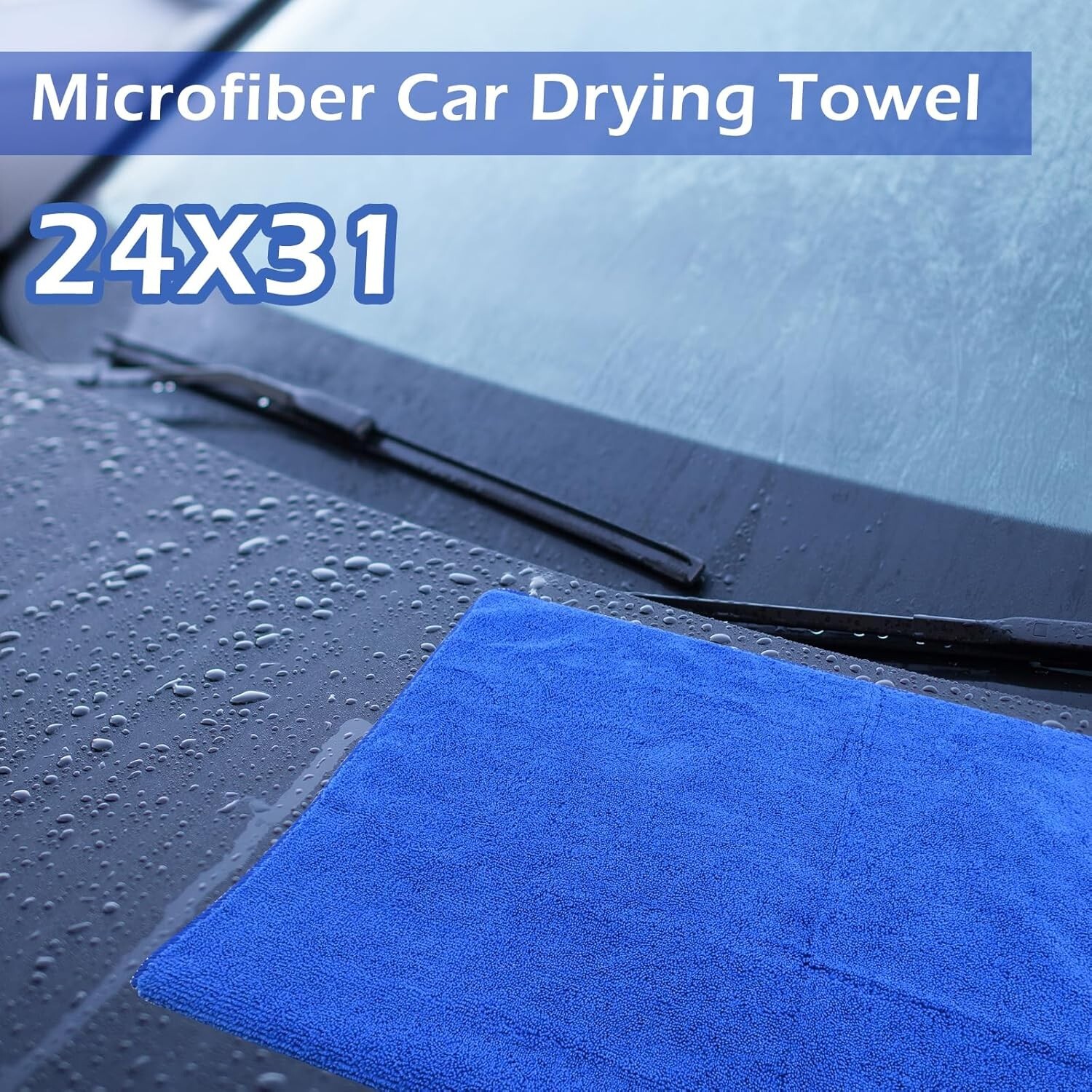 2 Pack Microfiber Cleaning Cloth for Cars, 24″ X 31″ Car Microfiber Towels, S…