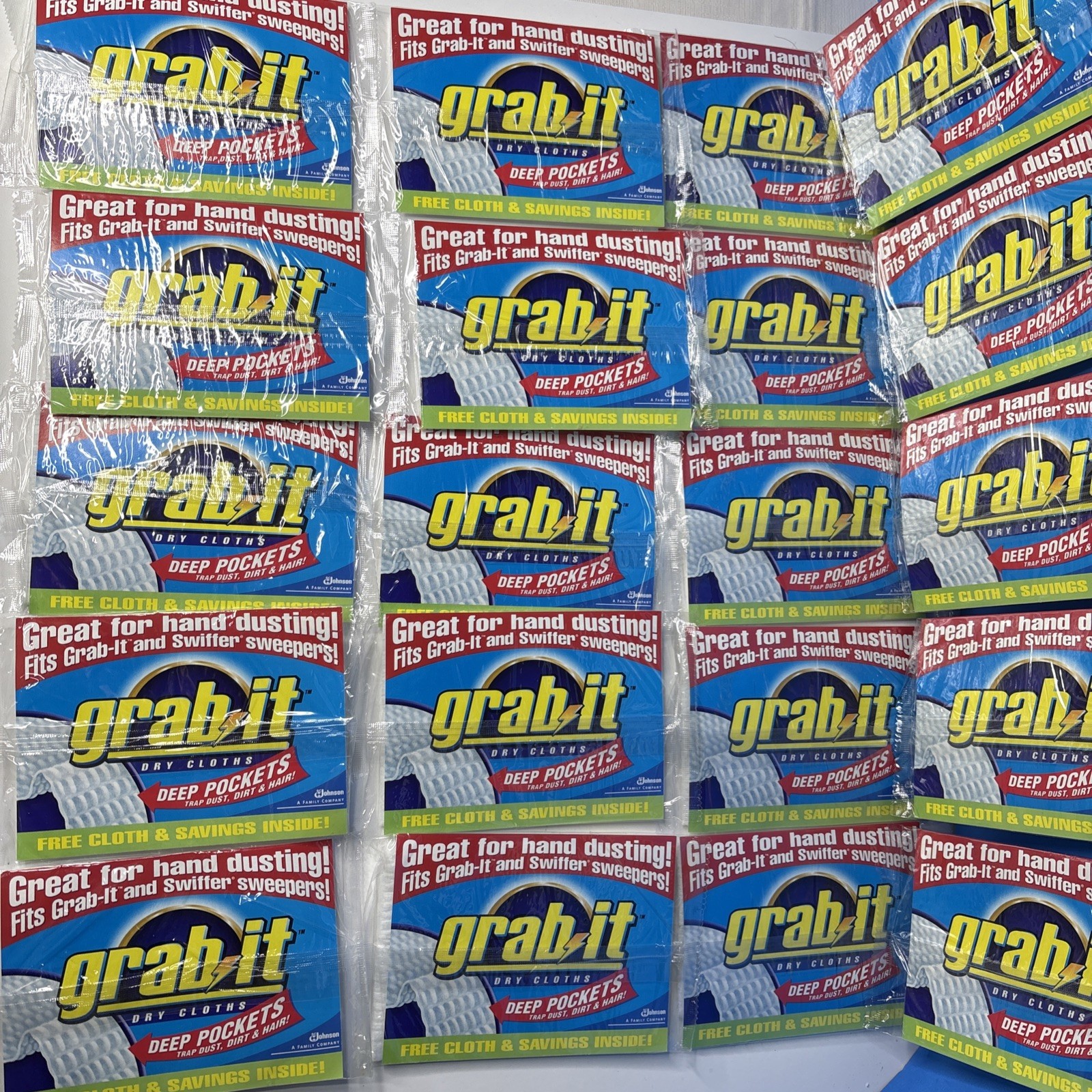 Pledge Grab It Dust Allergen Dry Cloths Unscented 20 New Discontinued FREE SHIP