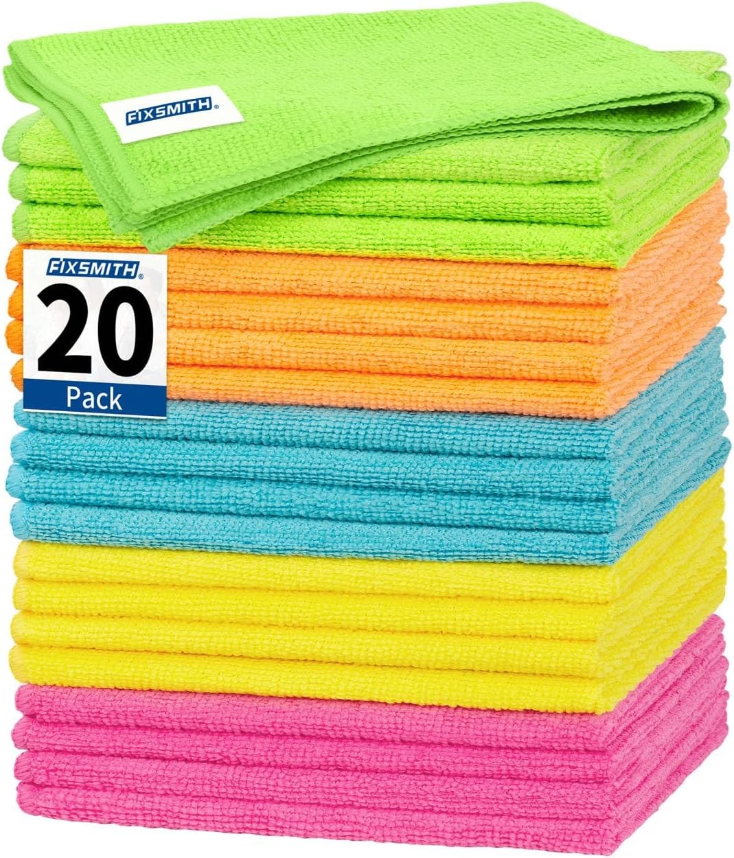 FIXSMITH Microfiber Cleaning Cloth – Pack of 50, Microfiber Towels for Cars 1…