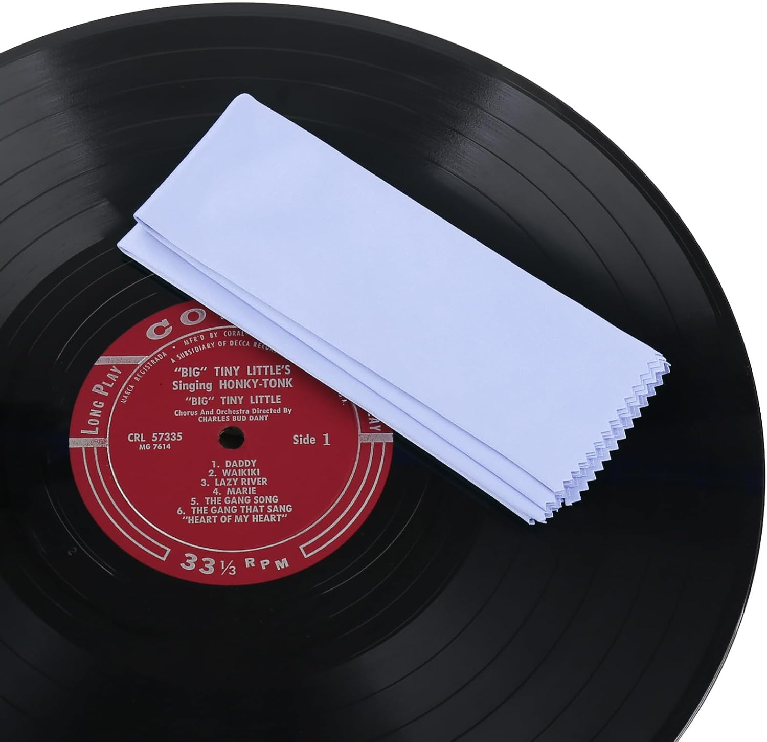 Record Cleaning Cloth, 6 Pack 12”X12” Anti-Static Microfiber Towel by Lint-Fr