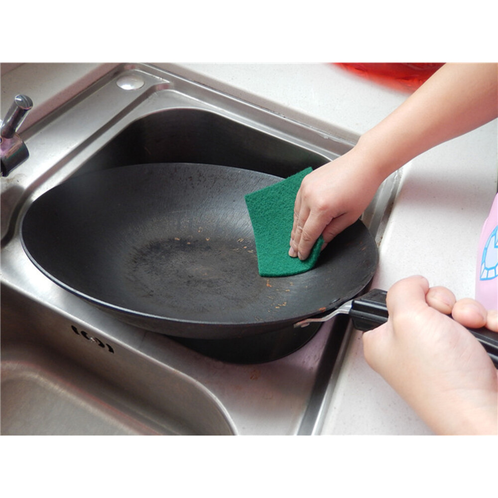 100pcs Bathroom Sponge Brush Dish Scrubber Kitchen Cleaning Dishcloth Soap