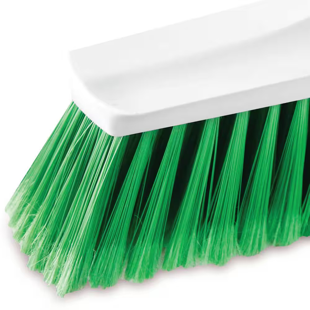 13 In. Smooth Surface Push Broom with Steel Handle (2-Pack)