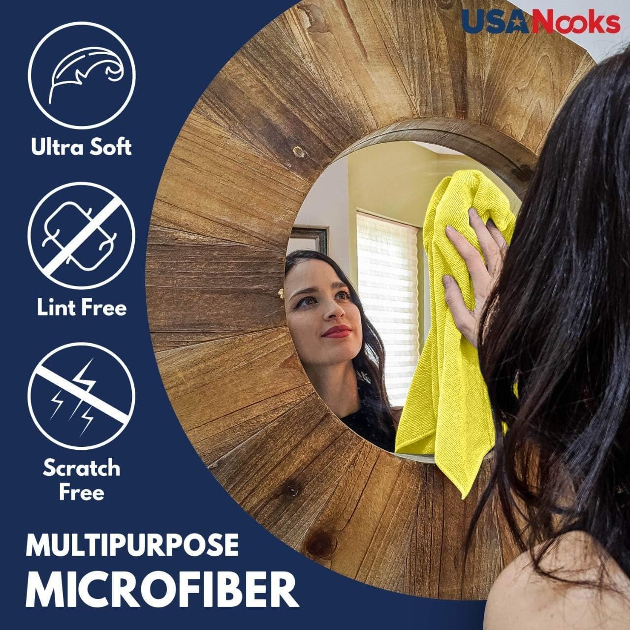 USANOOKS Premium 300GSM Microfiber 12.5″ X (12 Pack), Multicolor