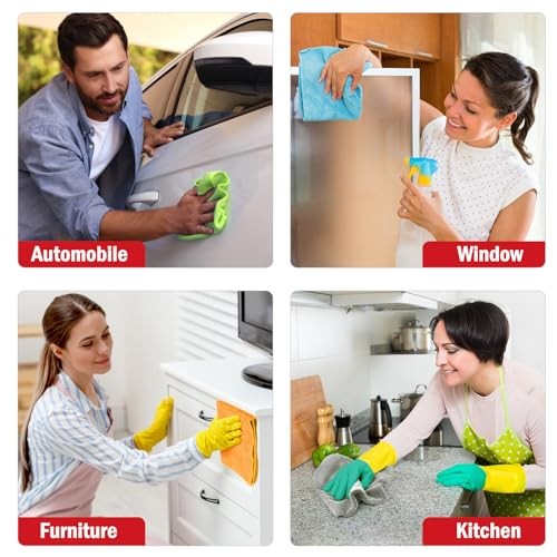 Multi-colored Microfiber Cloth Pack – 12×16 Inch – 24 Microfiber Towels