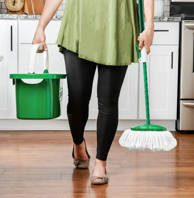 Libman All-in-One Tornado Spin Mop Floor Cleaning Kit, Advanced Microfiber Head
