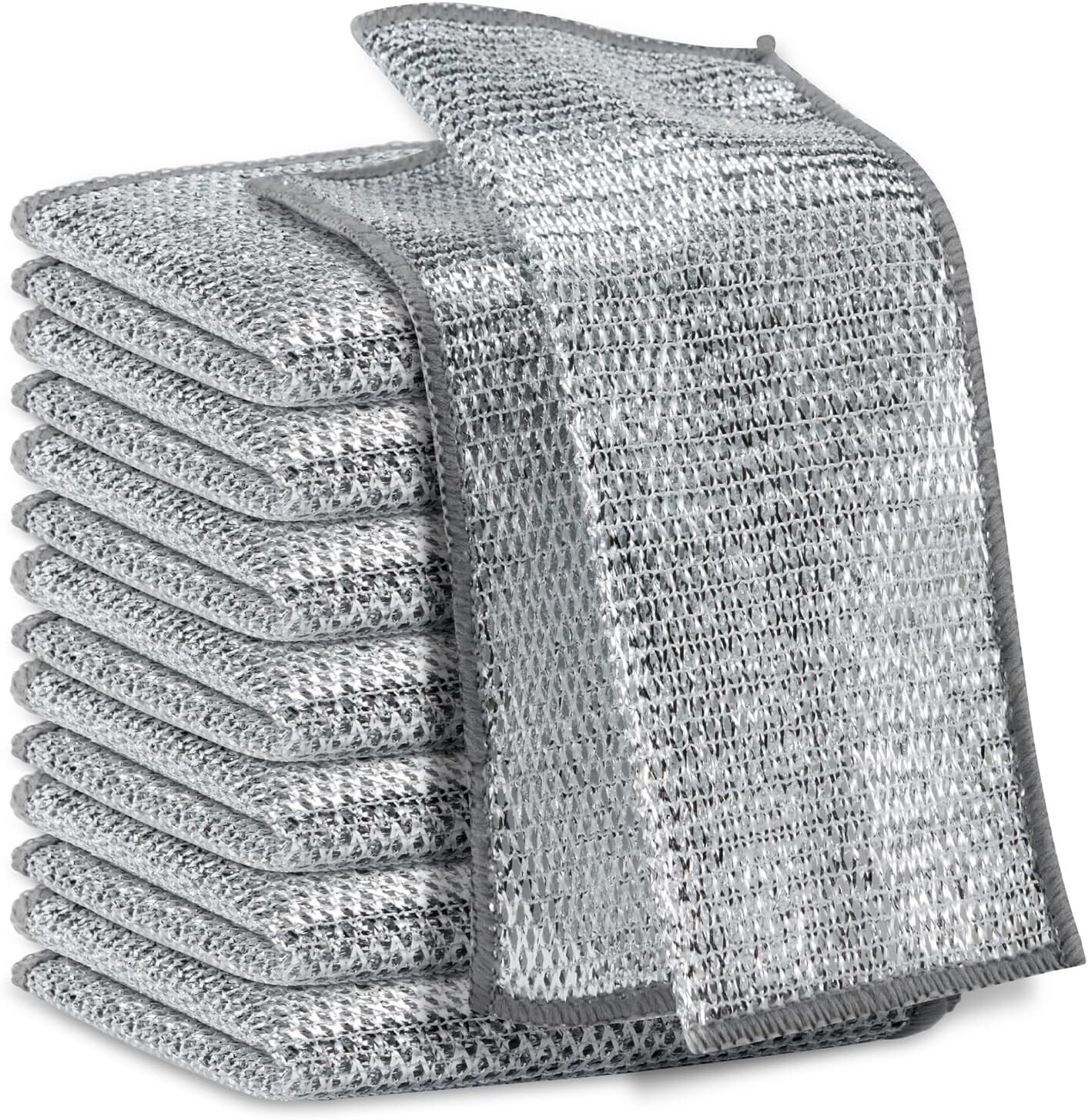 Multipurpose Wire Miracle Cleaning Cloths, Magnifying Wire Dishwashing Rags for