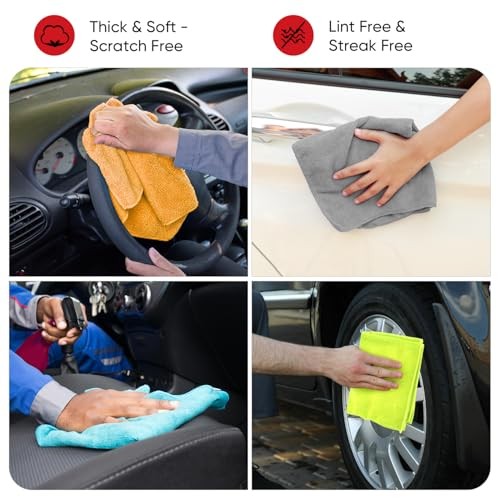 Multi-colored Microfiber Cloth Pack – 12×16 Inch – 24 Microfiber Towels