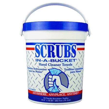 Scrubs 42272 Hand Cleaning Towels, 10 In X 12 In, Scrubs-In-A-Bucket, 72