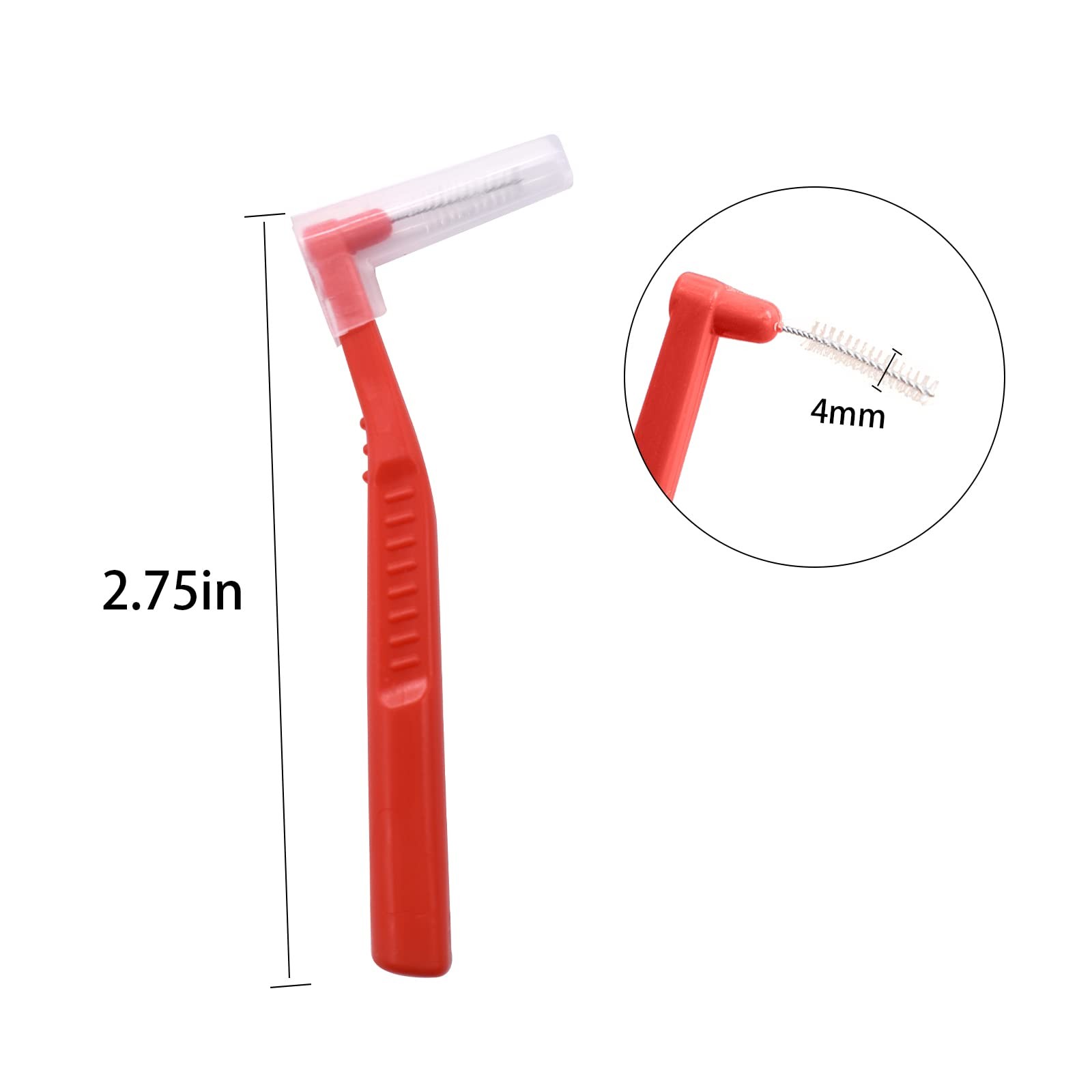 Angzhili 25 Pcs Interdental Angle Brushes, 5 Count (Pack of 5), Multi-colored