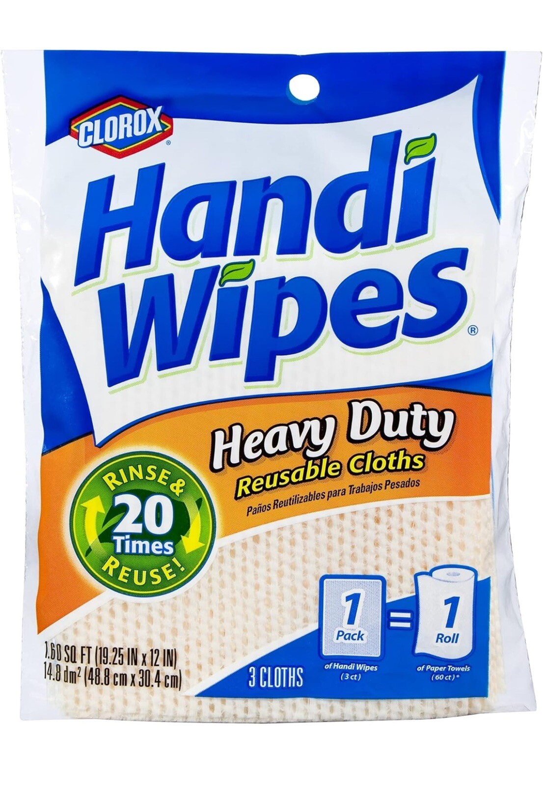 HEAVY DUTY HANDY CLOTHS ABSORBENT MULTIPURPOSE CLEANING TOWELS 6 PKS Wipes