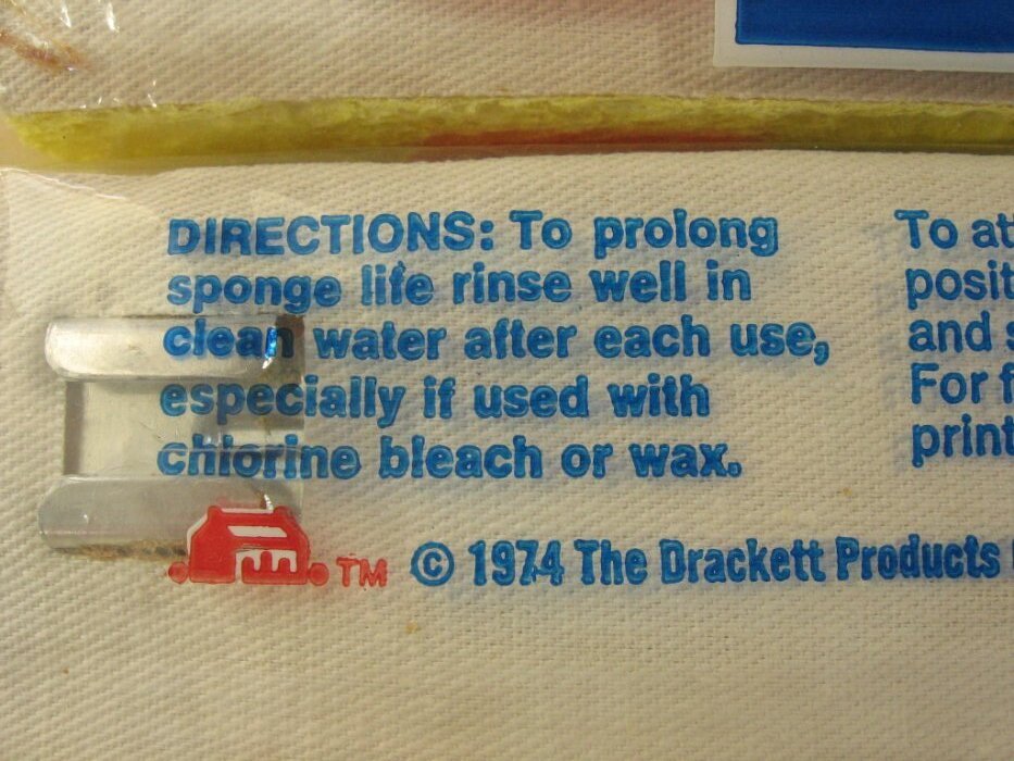Vintage Ocedar JUMBO Sponge Mop Refill Lot NOS 8 x 3.75 in Qty 2 Rare HTF