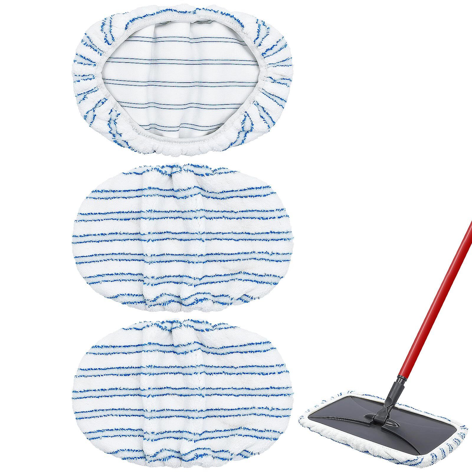 Mop Pads Replacement for O-Cedar Hardwood Floor ‘N More Microfiber Mop, 3 Pack M